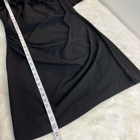 Xscape Brynleigh Dress Off The Shoulder Scuba Ruffle Black Party Plus Size 18W - Picture 13 of 13